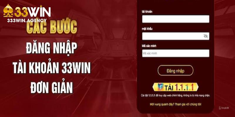 Đăng nhập 33WIN trang web